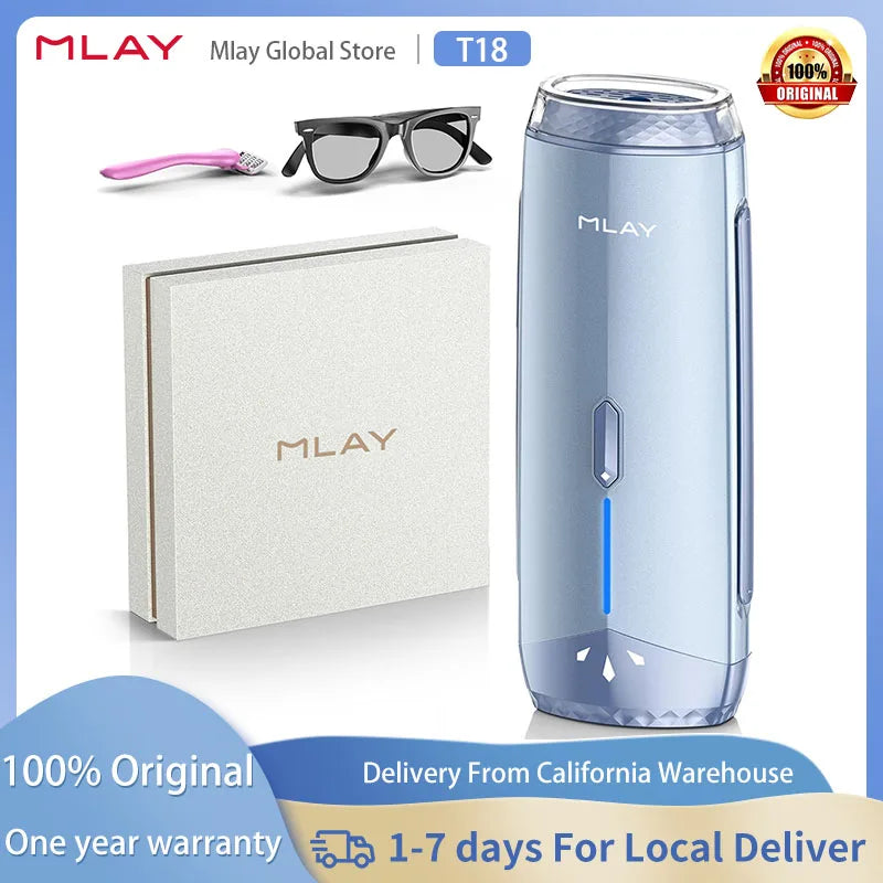 Mlay T18 ICE Cooling Hair Removal Device With Unlimited Shots IPL Laser Home Use Epilator Painless For Whole Body Women Men