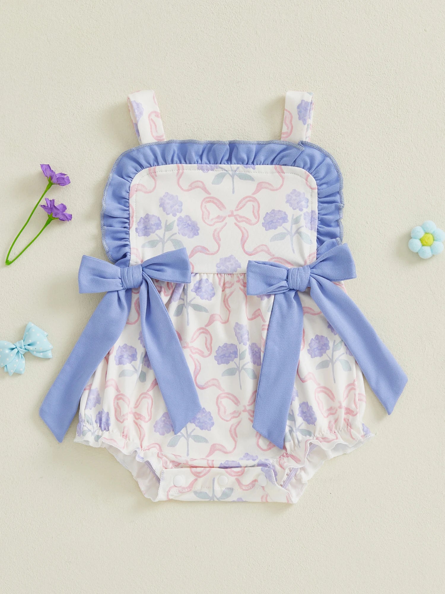 I YAN toddler dress with floral print and ruffled trim, sleeveless baby girl romper perfect for summer parties and playdates