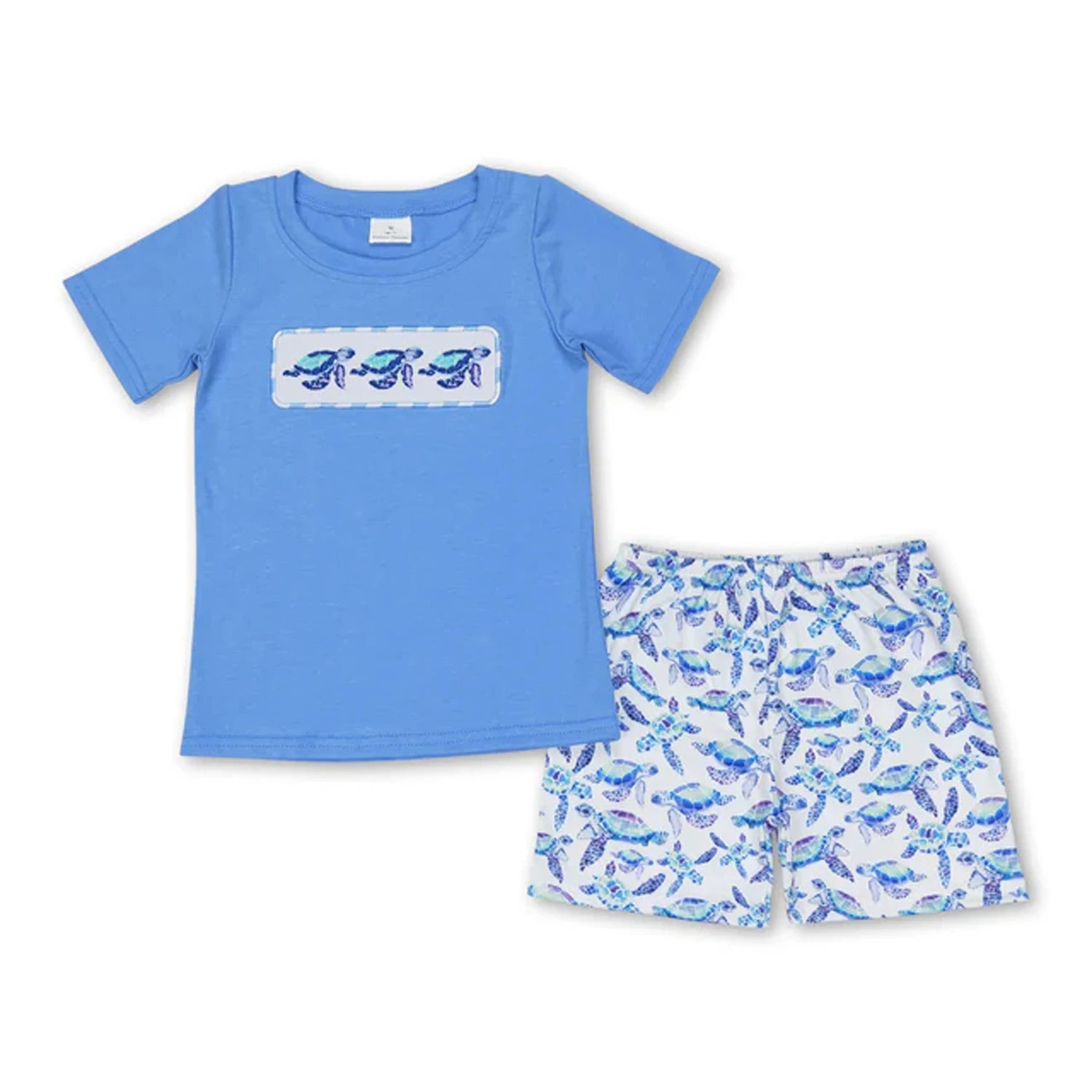 Toddler boy summer outfit set with printed short sleeve T-shirt and elastic waist shorts by I YAN, perfect for warm days.