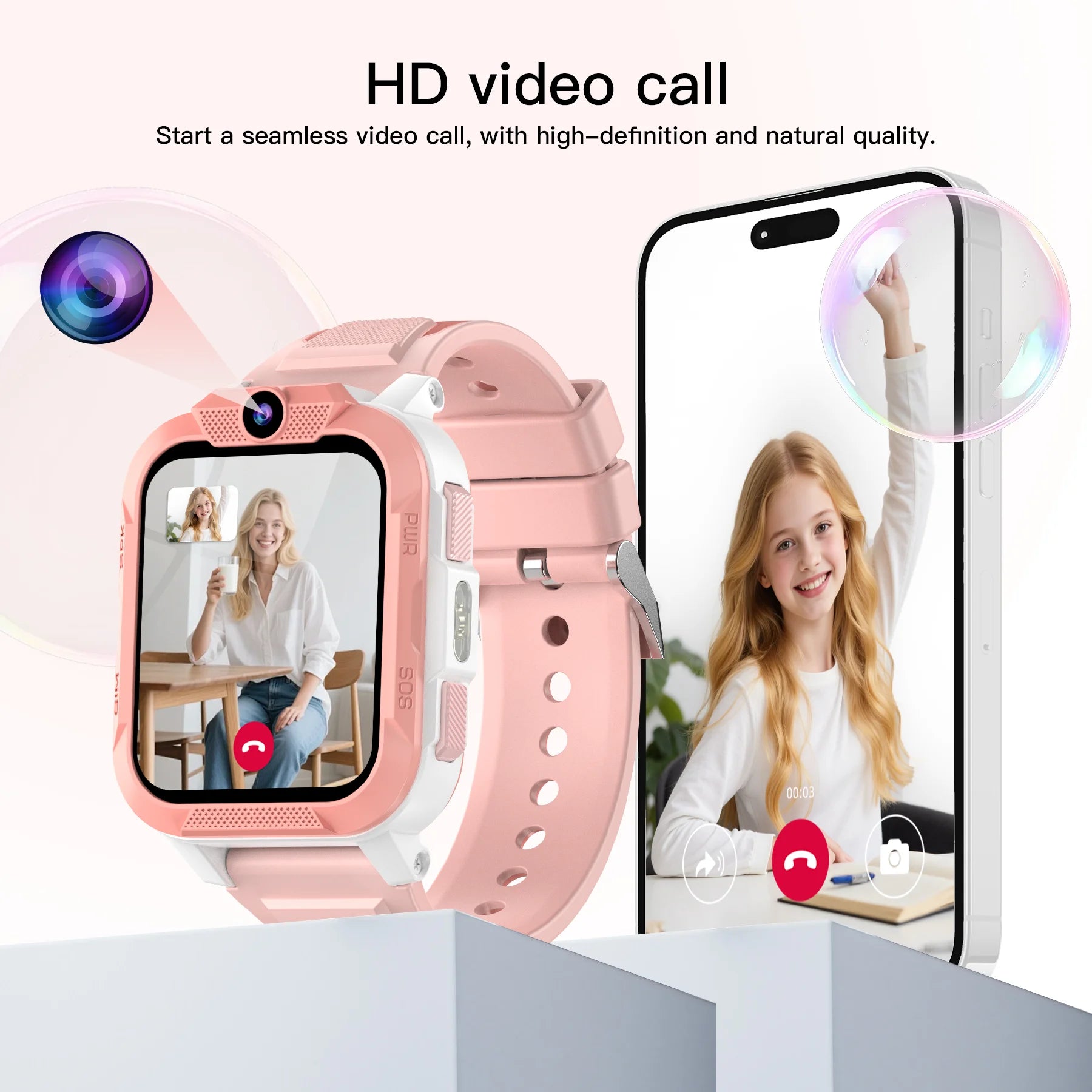 Blackview Z40 Pro Kids Smart Watch 4G – Triple AI Positioning GPS WiFi LBS Large 850mAh Battery Video Call - I YAN