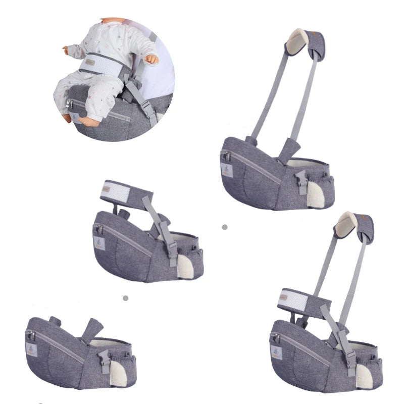 Ergonomic Baby Carrier with Hip Seat – Front Facing Kangaroo Sling & Waist Stool - I YAN