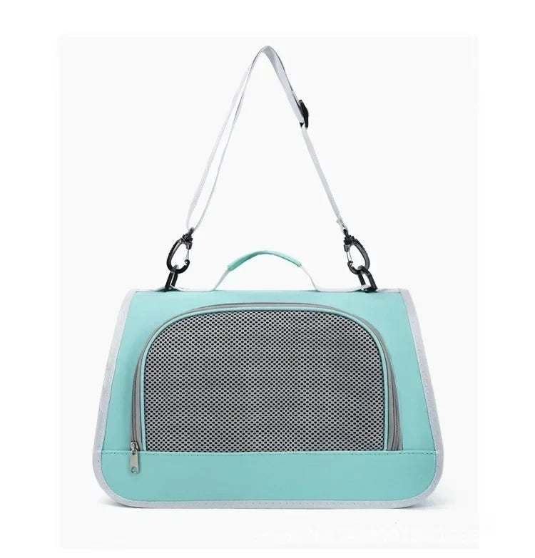 Breathable I YAN pet outing carrier handbag for cats and small dogs with shoulder strap, suitable for travel and outdoor outings.