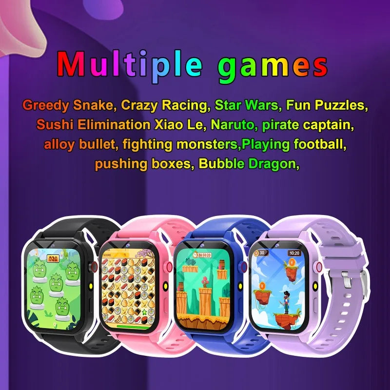 Children's Game Smartwatch 1.83" Display – Sleep Monitor Camera Alarm Clock Kids Bracelet Gift for Boys & Girls - I YAN
