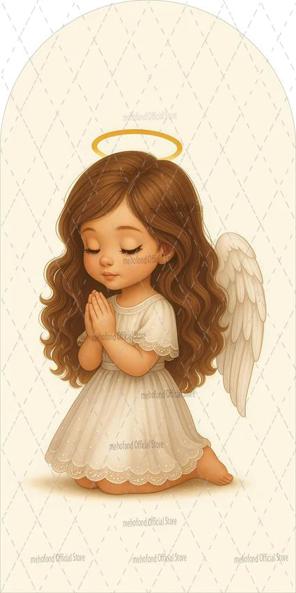 Mehofond Custom 2-Sided My Baptism Kids God Bless First Communion Party Baby Shower Cover Chiara Arch Background Decor Backdrop