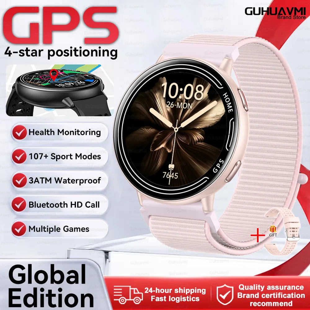Elegant Women Smartwatch 2026 New 1.39'' AMOLED Screen Bluetooth Call Heart Rate Women's Health IP68 Waterproof Fashion Watches