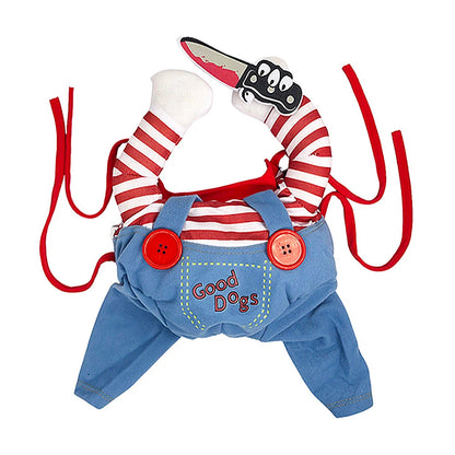 Funny Cat Clothes Halloween Cosplay Costumes For Small Medium Dog Cats Creative Pet Party Kitten Jumpsuits Soft Warm Cat Coat