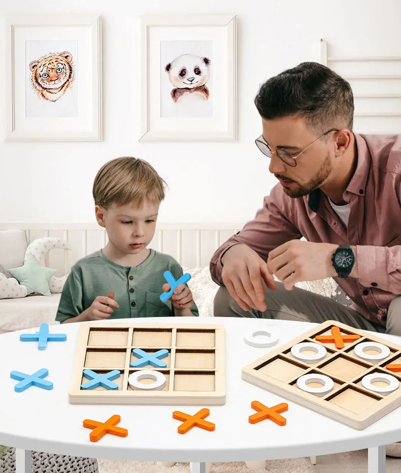 Montessori Wooden Mini Chess Puzzle – Brain Training Game for Kids - I YAN