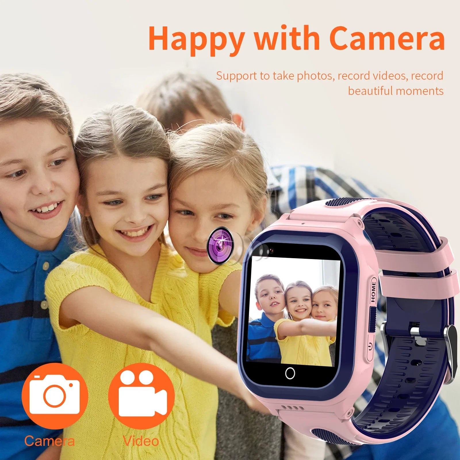 Wonlex KT24S 4G Kids Smart Watch GPS WiFi LBS Tracker – Video Camera Voice Chat GEO Fence for Children - I YAN