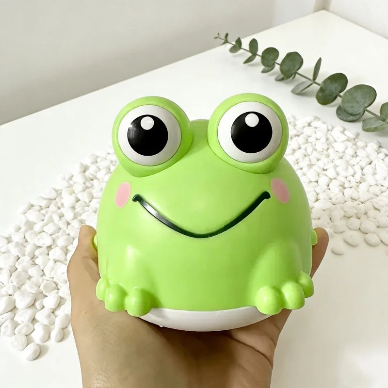 Cute frog bath toy for toddlers, soft water squirt toy perfect for bathtub, shower, pool, beach play for babies and kids.