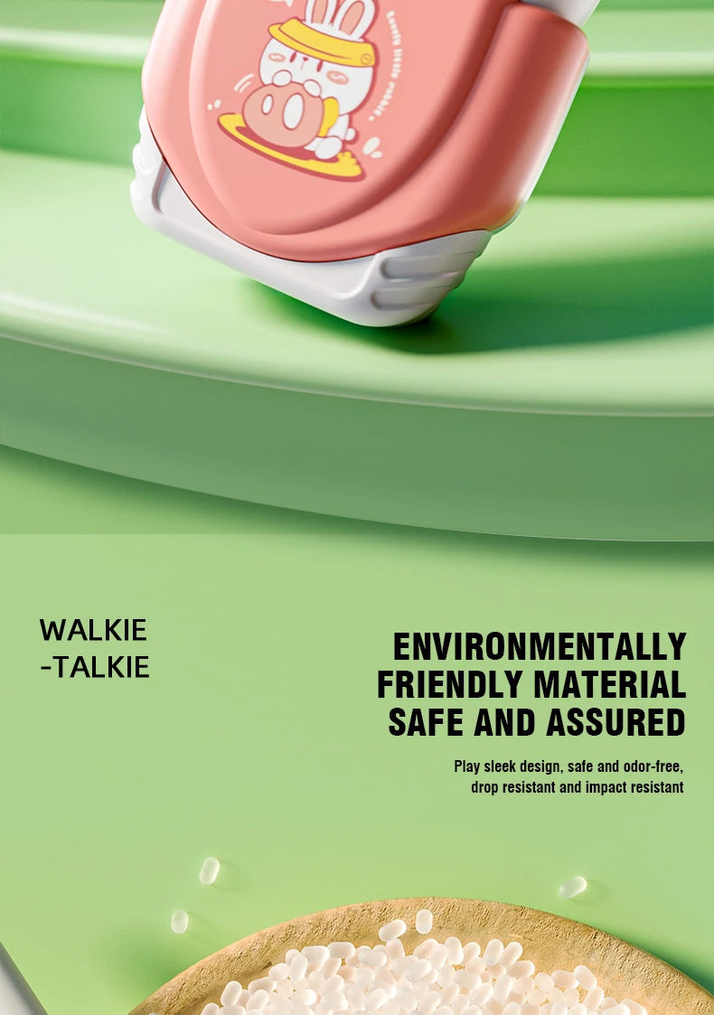 2PC Children's Walkie-talkies Wireless Cartoon Pagers Remote Intercom Outdoor Kids Toys Parent-child Interaction Education Game