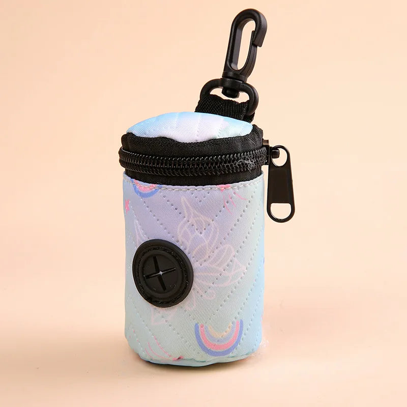 Durable I YAN pet dog poop bags with holder, outdoor waste disposal bags for walks and hikes, portable and handy.