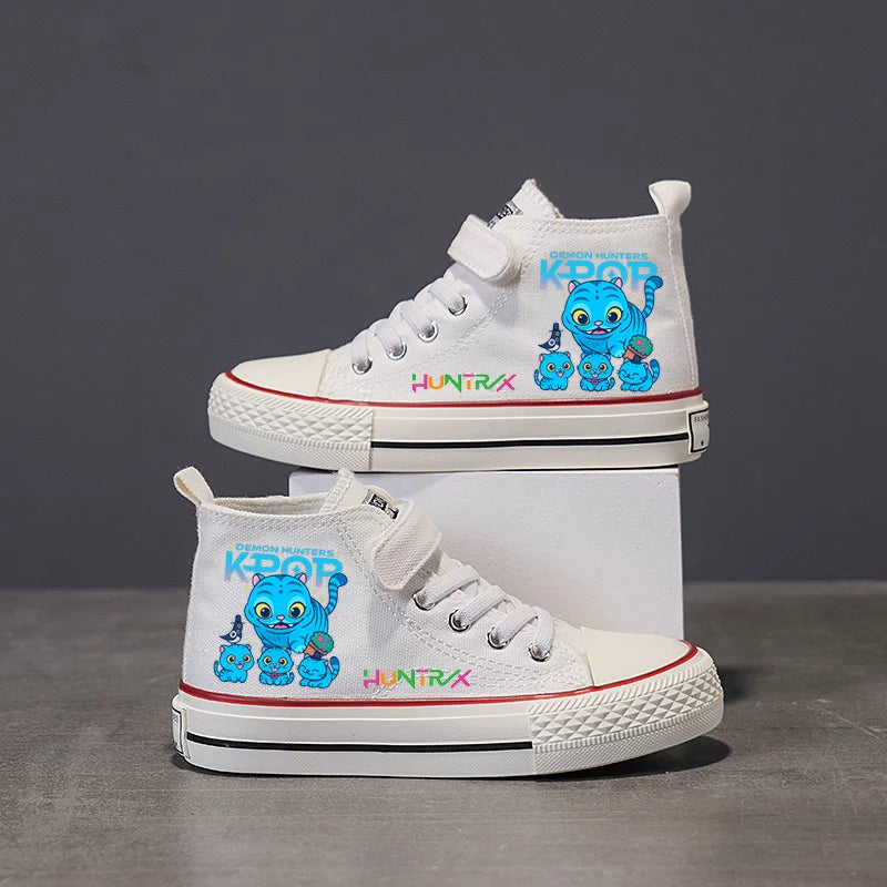 Kpop Demon Hunter Children's Canvas Shoes Girls Sneakers Breathable sports shoes Student outdoor running tennis shoes 25-36