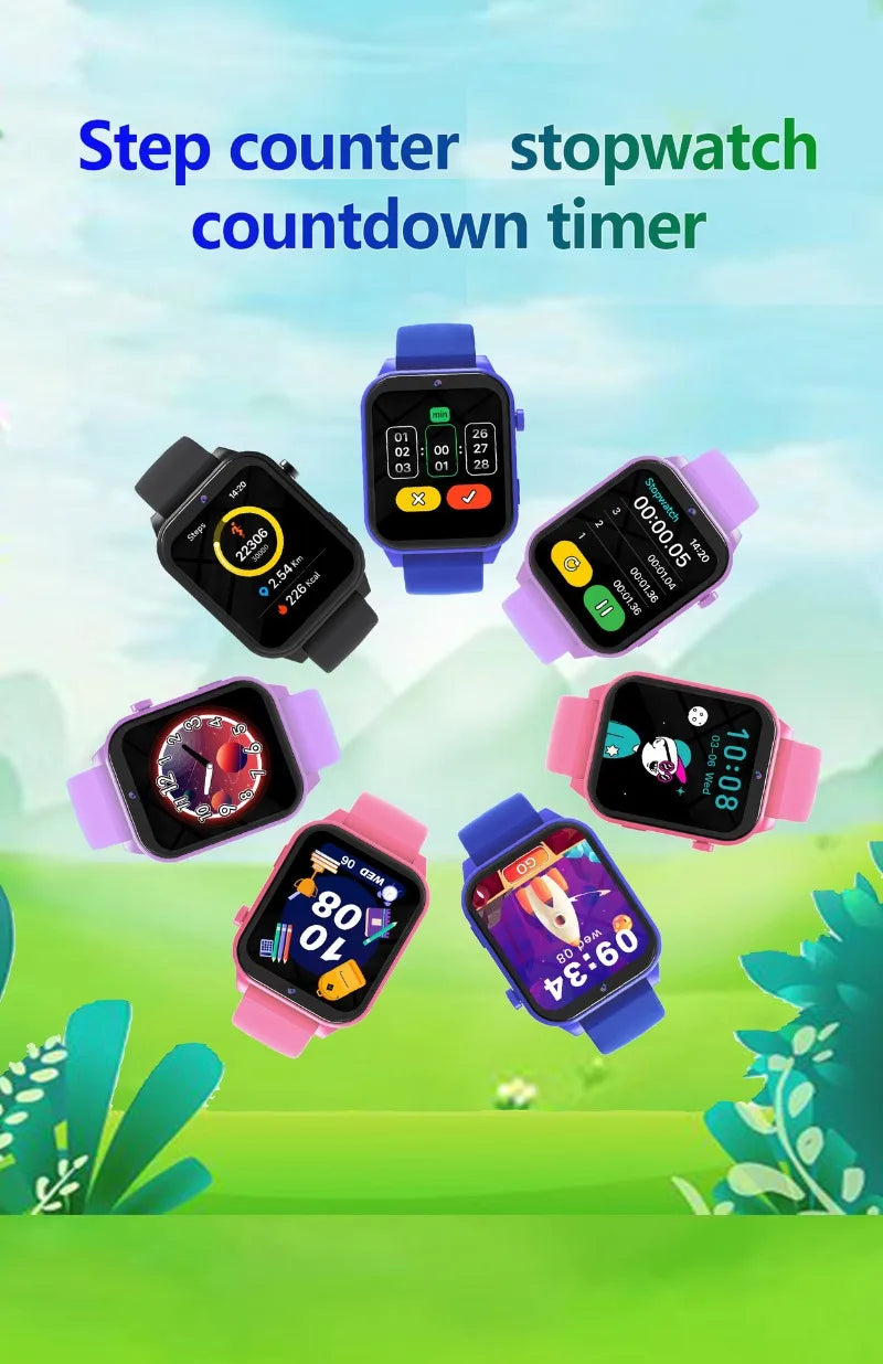 Children's Game Smartwatch 1.83" Display – Sleep Monitor Camera Alarm Clock Kids Bracelet Gift for Boys & Girls - I YAN