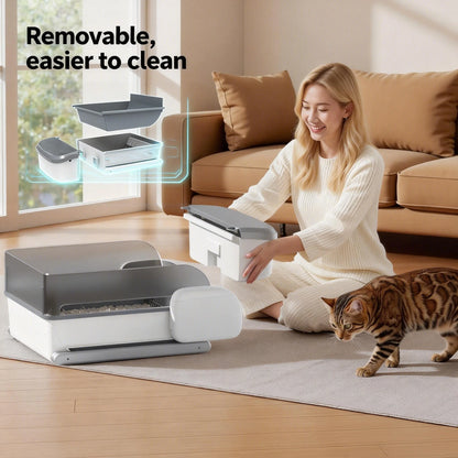 Automatic Self-Cleaning Litter Box – App Control, Odor-Free, Multi-Cat XXL