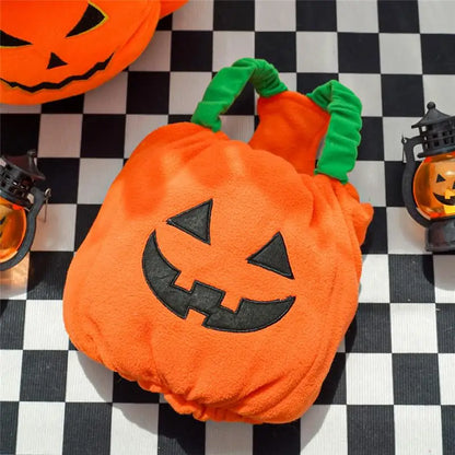 Halloween Dog Costume Pumpkin Light Clothing Teddy Bichon Small Dog Transformation Suit Pet Apparel Functional Winter Wear
