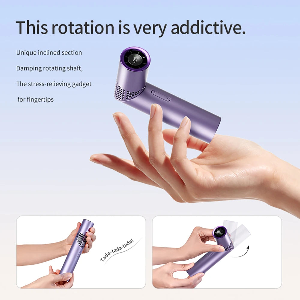 Foldable handheld small fan Outdoor mini high-speed with 199 levels portable USB charging foldable lipstick mini fan