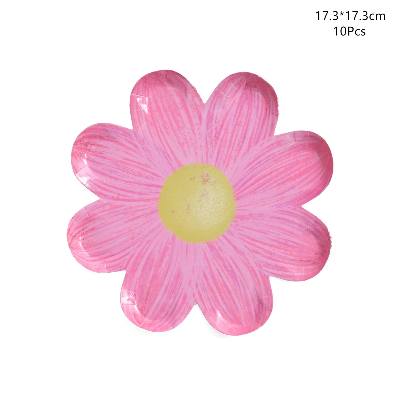 Disposable Daisy Paper Plate Flower Meal Plate Picnic Cake Plates Birthday Theme Party Decoration - I YAN