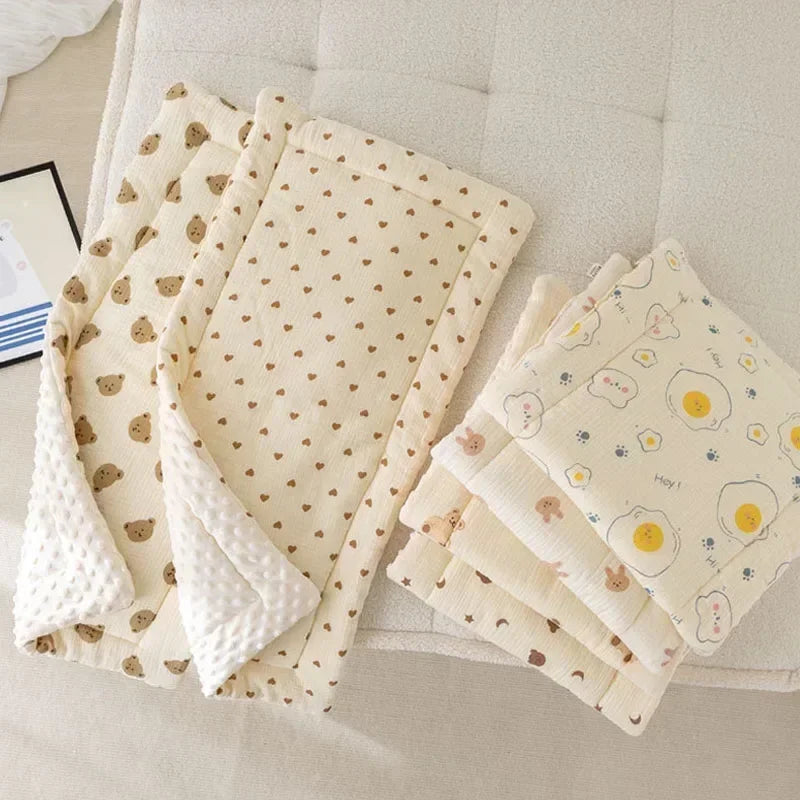 Soft and Comfortable Baby Walking Thick Cartoon Bear Baby Stroller Cushion Cotton Shoulder Strap Baby Stroller Cushion