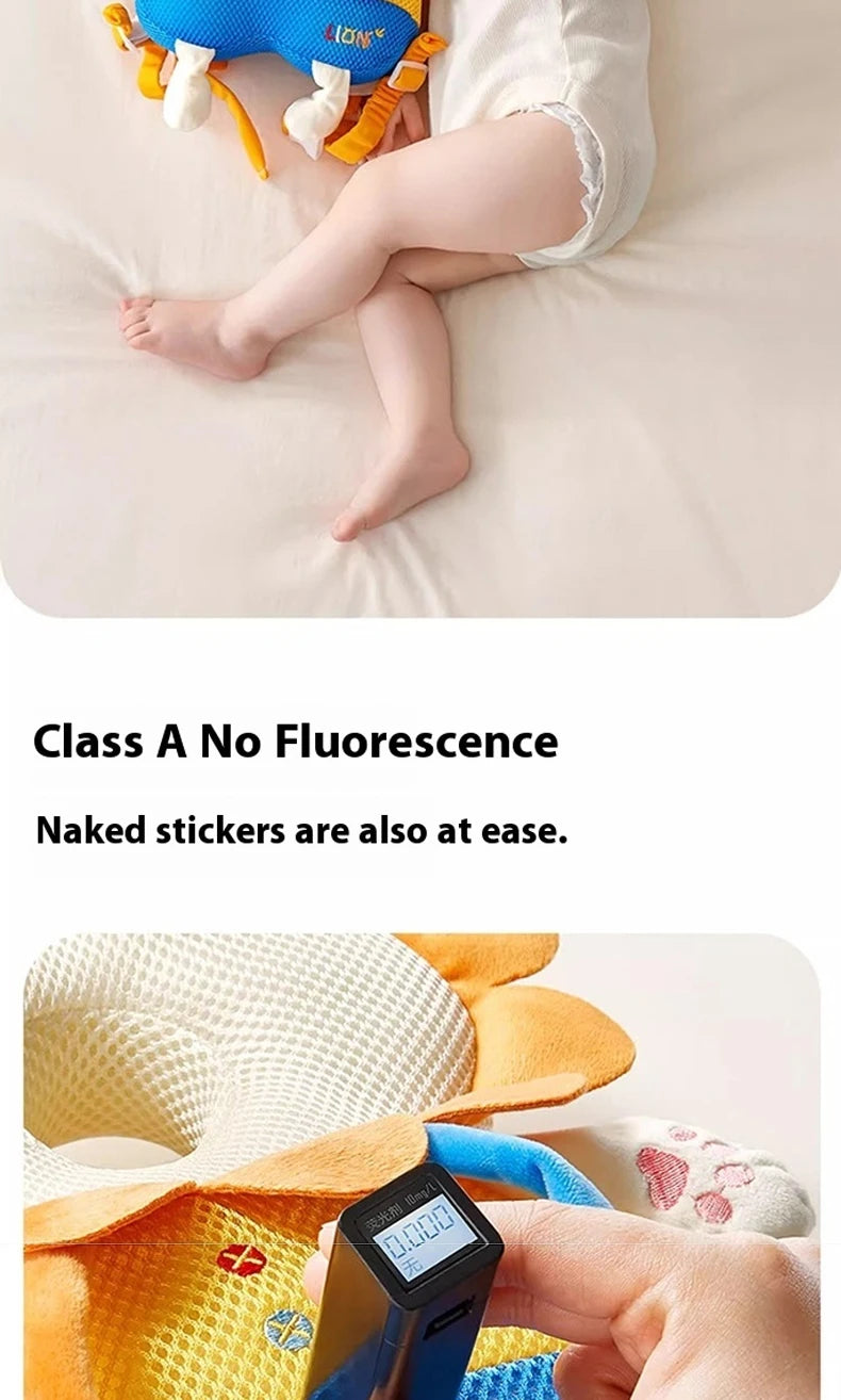 I YAN baby head protector pillow with cartoon design, toddler safety cushion and support for learning to walk, newborn anti-fall cushion.