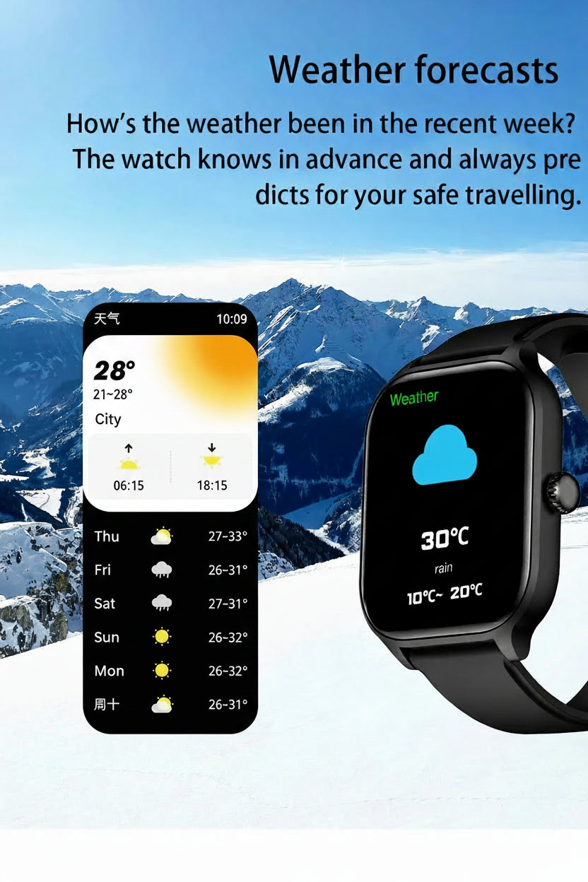 NEW 2.01'' Smartwatch Fitness Tracker Clock Sports Smartband Blood Pressure Monitor Smart Watches for Men Women IOS Android 2026