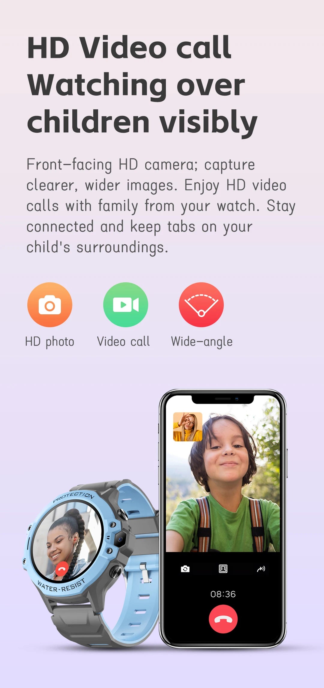 VALDUS 2025 New VK55 4G Children Smartwatch SOS Emergency Call GPS Electronic Fence 0.3 Mpix Camera SIM Card Children Smartwatch