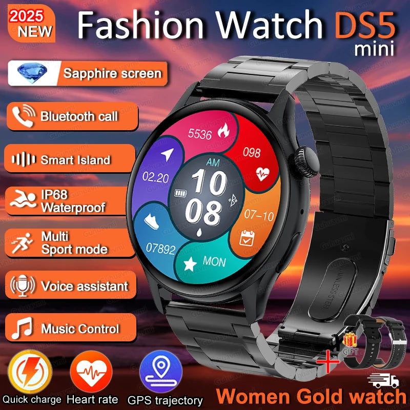 2026New Lady women Fashion Smart Watch Bluetooth Call Blood oxygen Health GPS Sport Outdoor Smartwatch for Women AMOLED Screen