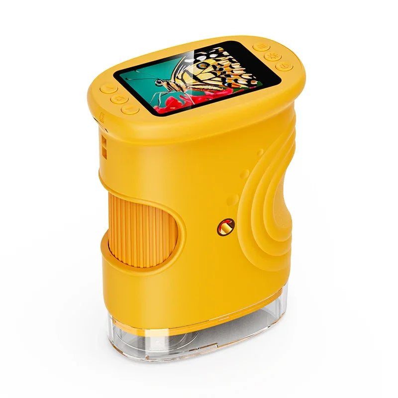 1000X Handheld Microscope for Kids 2.0" Screen Rechargeable Mini Pocket Digital Microscopes Portable Edu Gift Children Students - I YAN