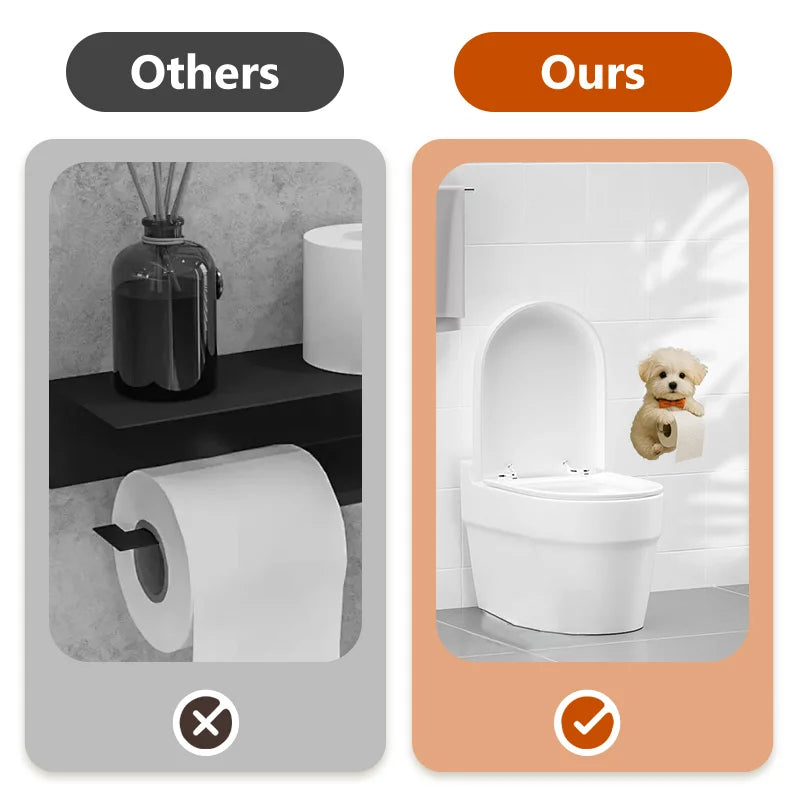 New Crafts Statues Home Decor Cute Dog Tissue Holder Toilet Paper Holder Resin Decorations Pendant