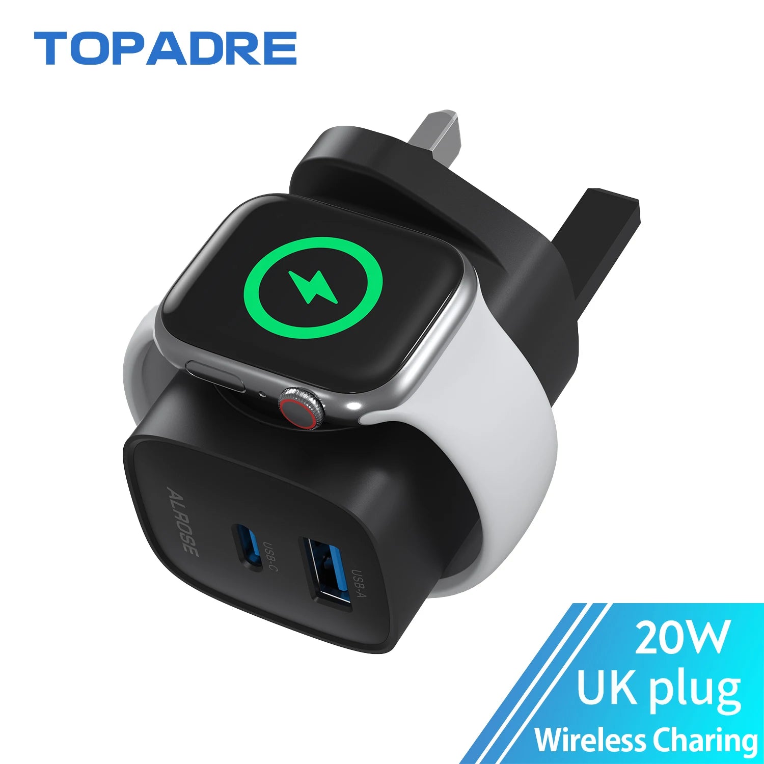 For Apple Watch Charger with 20W Fast Charging Block, 3 in 1 PD USB C Wall Charger Block for iWatch Charger,for iPhone, Ipad