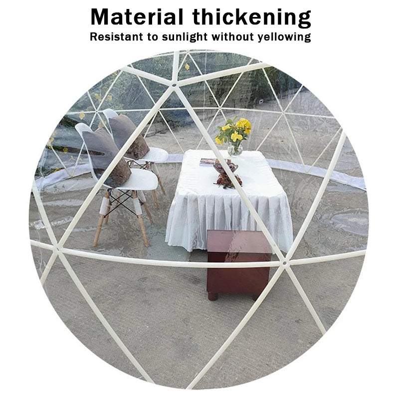 3.6M TPU Clear Bubble Dome Tent Luxury PVC Garden Style for Outdoor Events Parties Camping Cafe Dining Durable Weather Resistant