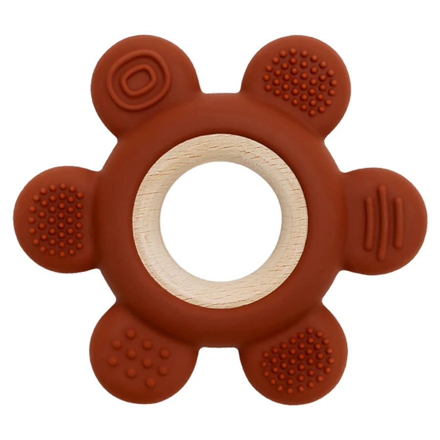 1PC Baby Silicone Teether Rudder Shape Necklace Teether Toy BPA Free Silicone Children Goods Infant Sensory Chewing Toys