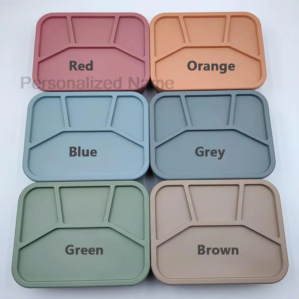 Silicone Bento Lunch Box | 4-Compartment Leakproof Food Container for Kids & Adults - I YAN