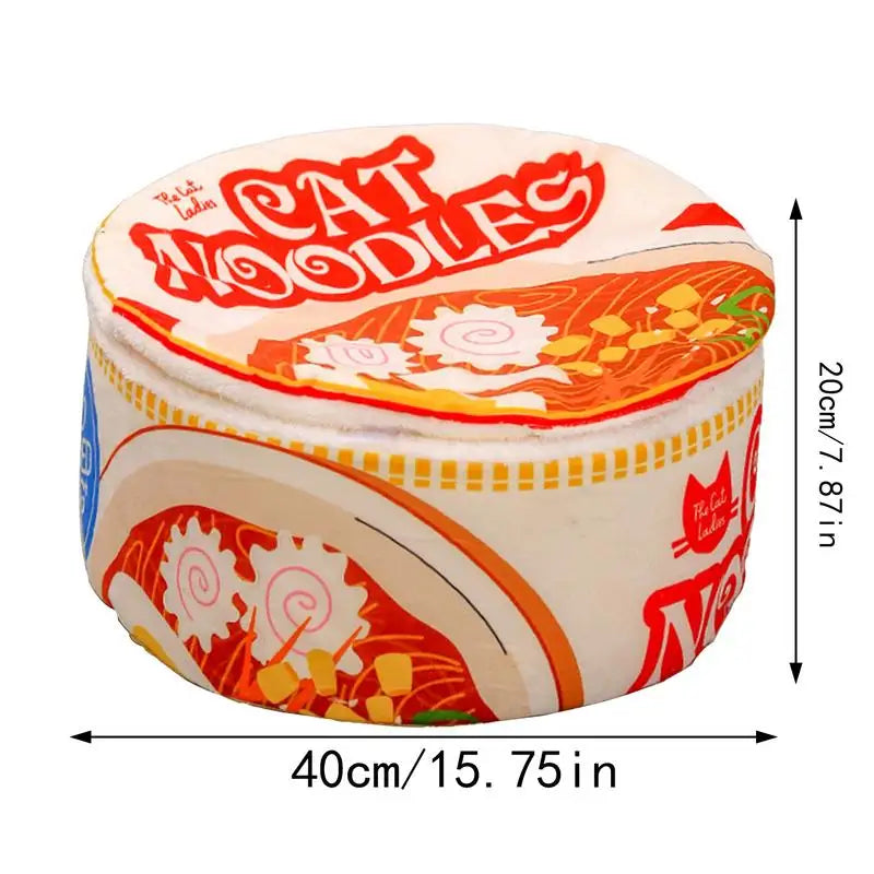 I YAN ramen noodle cat bed with bowl shape, soft cozy pet house with cover for small to large indoor cats