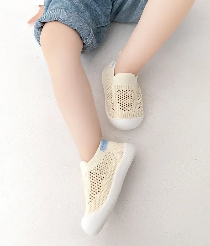 Toddler Slip-On Sneakers – Breathable Knitted Kids Casual Shoes for Boys & Girls (0 Months–4 Years) - I YAN