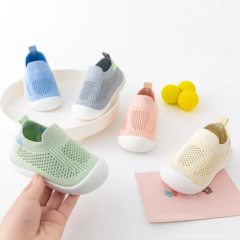 Toddler Slip-On Sneakers – Breathable Knitted Kids Casual Shoes for Boys & Girls (0 Months–4 Years) - I YAN