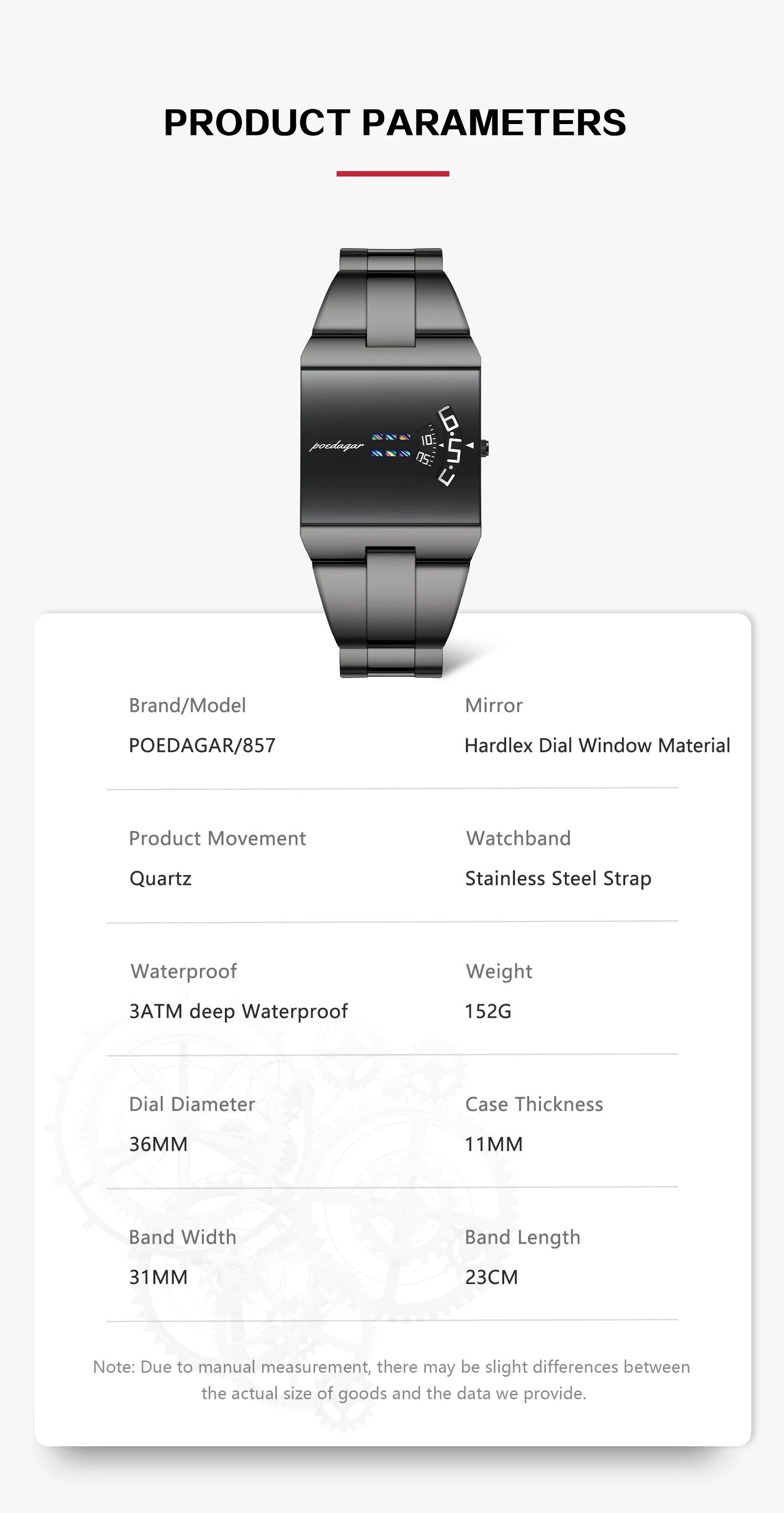 POEDAGAR Original Fashion Men Wristwatch Waterproof Business Elegant Man Clock Stainless Steel Quartz Casual Men's Watches Reloj