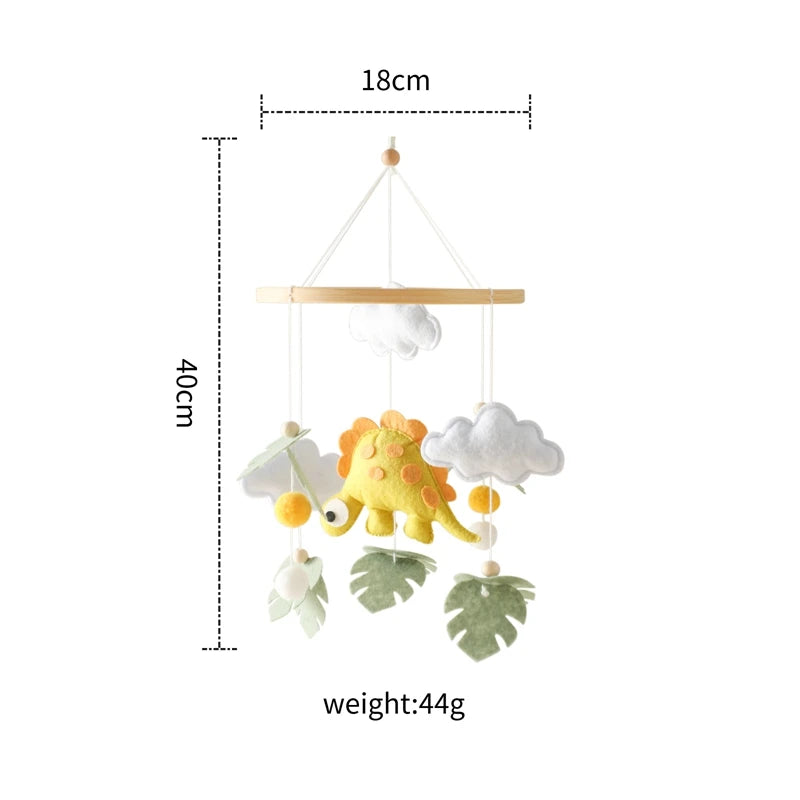 Hot Air Balloon Wooden Baby Crib Mobile – Musical Bed Bell & Rattles for Newborns 0–12M - I YAN