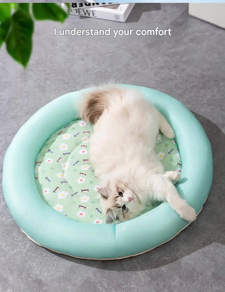 Summer Cooling Pet Bed Breathable Sleeping Mat Soft Cat Bed Pet Bed Sofa Cat Nest For Small Dog Cats Kitten Puppy Beds Cushion