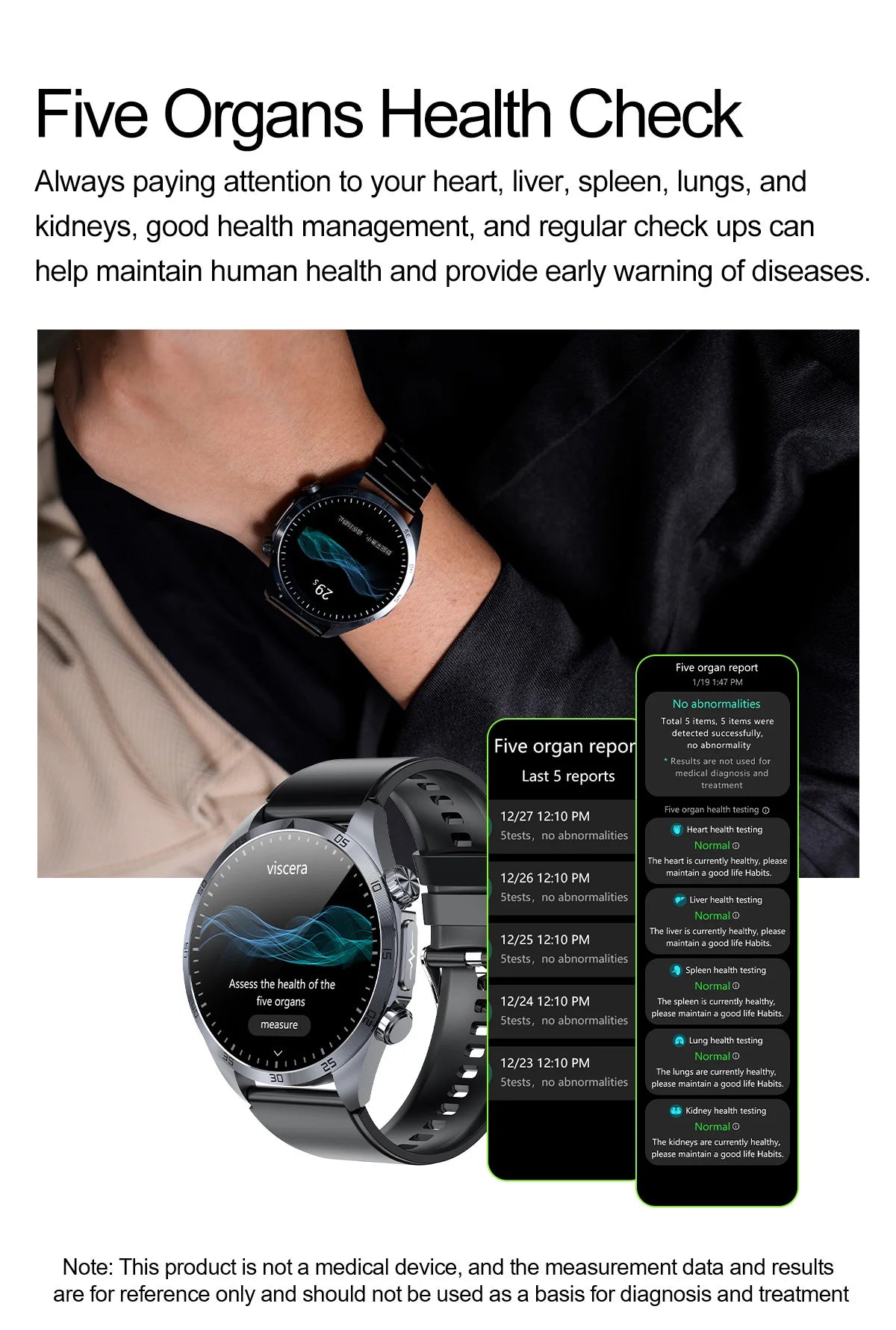 2026 New Pulse﻿ ECG+PPG Treatment Smart Watch Men Blood Lipid Uric Acid BP Body Fat Tired monitor Sports Health Call Smartwatch