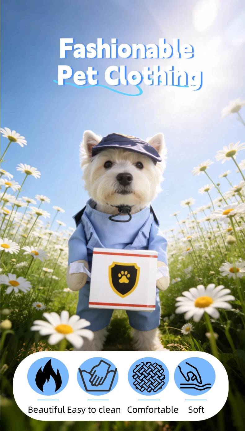 Cute I YAN pet dog transformation costume for small dogs, seasonal universal dog clothing, fashionable and adorable.