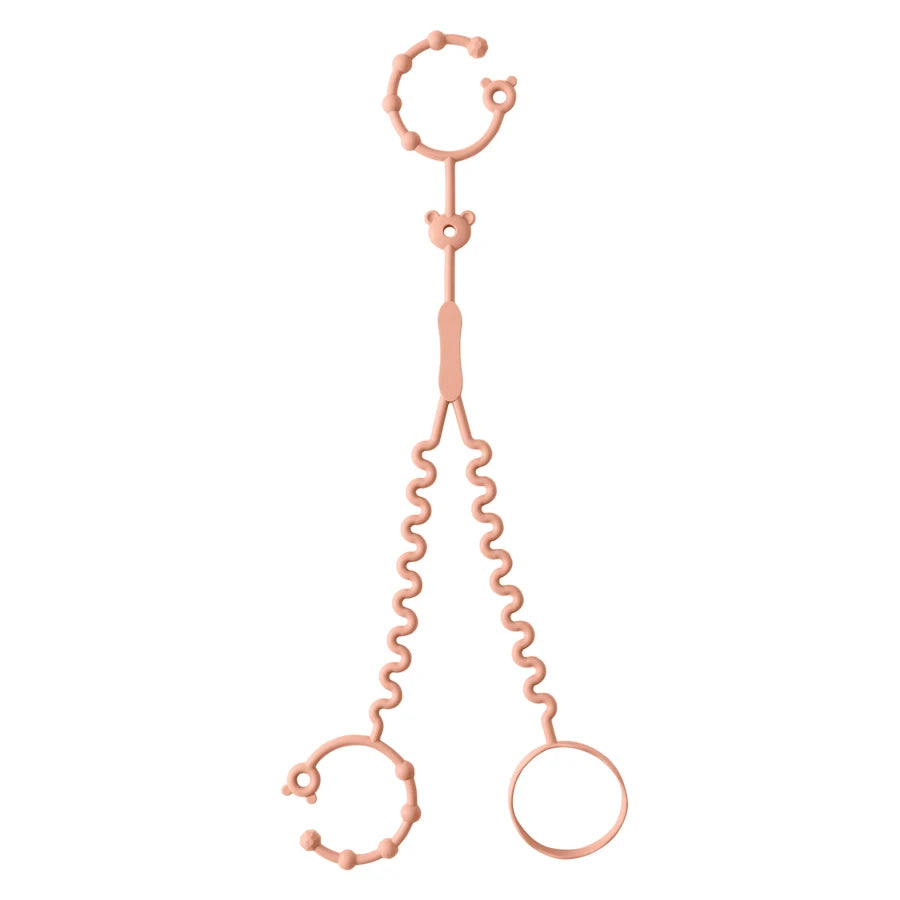 New 1PC Baby Pacifier Chain With 2 Clips Infant Bottle Chain Adjustable Silicone Pacifier Chain Teether Toy Stroller Accessories