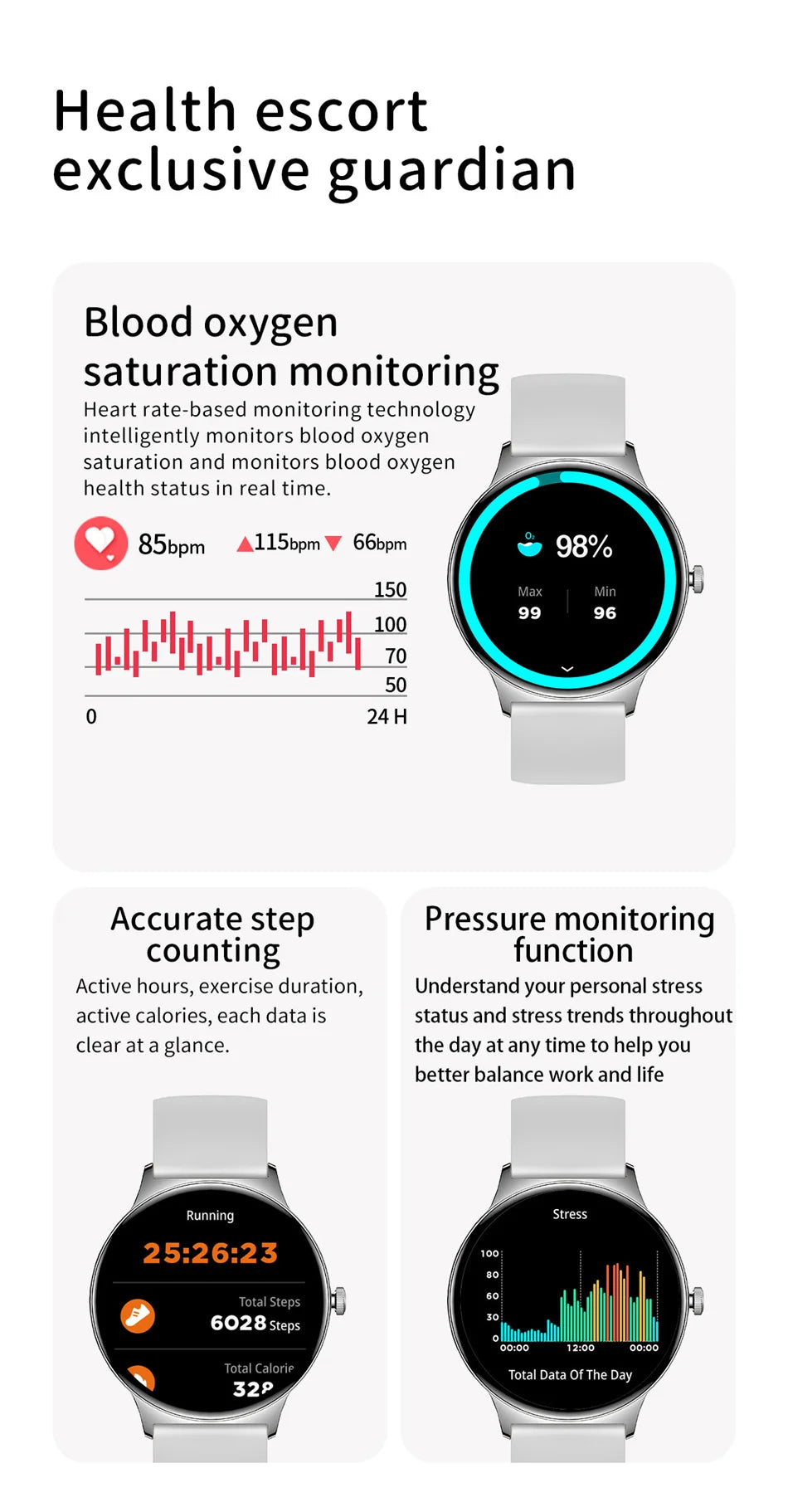 2026 New Ultra Slim AMOLED Smart Watch Women Screen Always Display Time Heart Rate BT Calling High-end Fashion Smartwatch