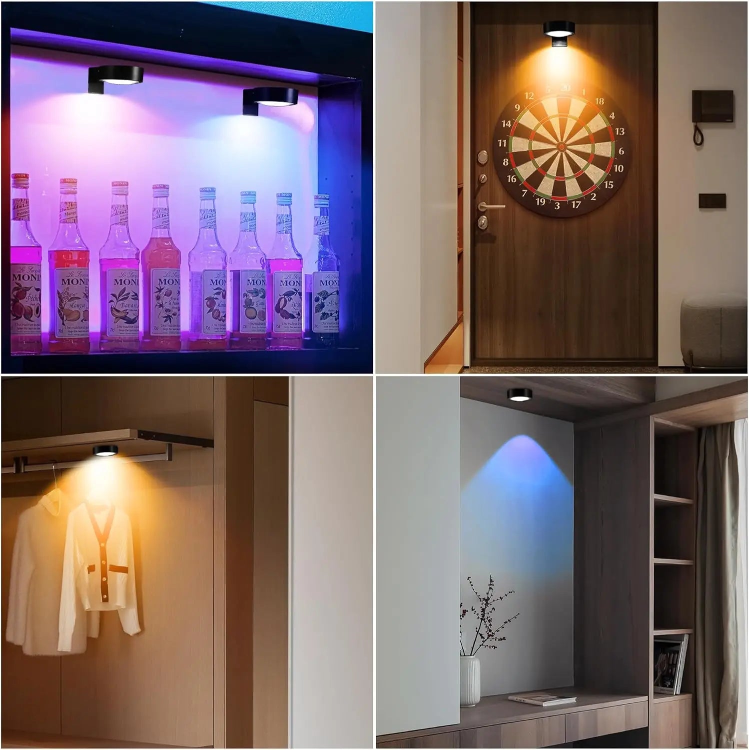 Picture Lights for Wall Rechargeable Magnetic Poster Lights Remote Dimmable Timer Painting Light Wall Decor Light Painting Light
