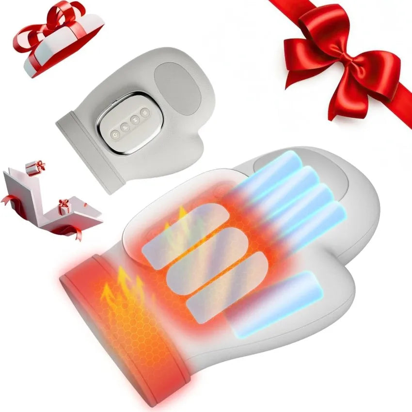 Hand Massager with Heat and Compression with 3 Massages，3Temperature Finger Massager for Arthritis,Wrist & Carpal Tunnel Relief