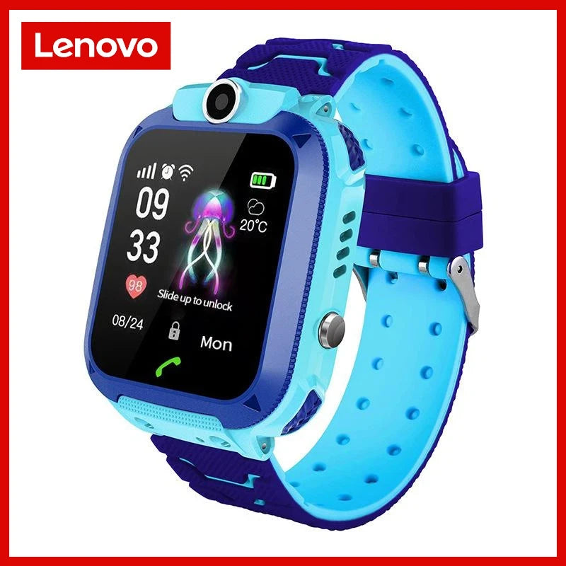 Lenovo GPS Kids Smart Watch SIM Card Call SOS – Camera Waterproof Watch for Boys & Girls Gift - I YAN