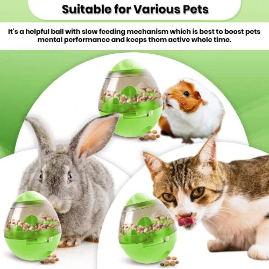 I YAN treat ball for small dogs, puppies, and cats, adjustable food dispenser and slow feeder to reduce boredom and naughty chewing.