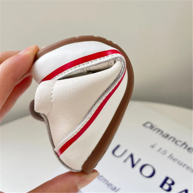 Spring/Autumn Baby Shoes Leather Toddler Boys Barefoot Shoe Soft Sole Girls Outdoor Tennis Fashion Little Kids Sneakers