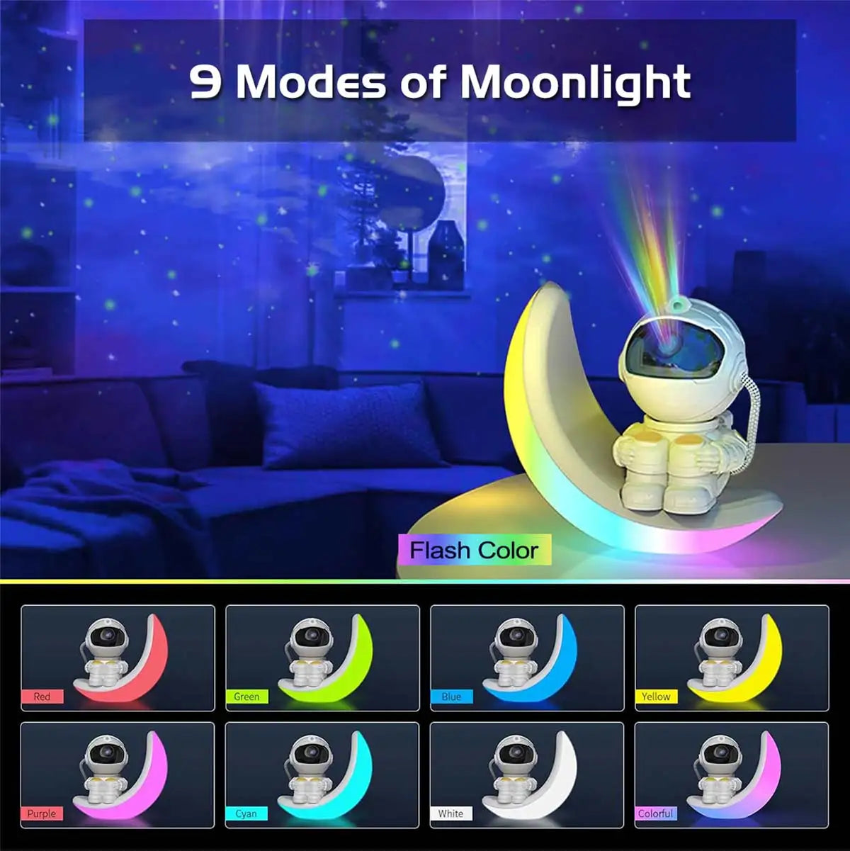 Astronaut Galaxy Projector Moon Night Light Star Ceiling Projector Galaxy Light with Timer and Remote Starry Nebula LED Lamp