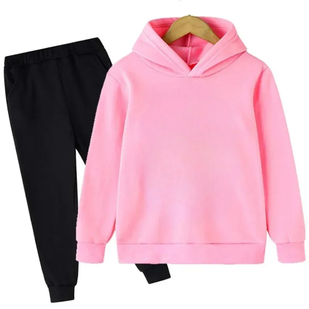 Children Hoodie Tracksuit Autumn Winter New York USA Letter Graphic Sweatshirt Pant Suit Baby Boy Girl Kid Sport Two Pieces Set