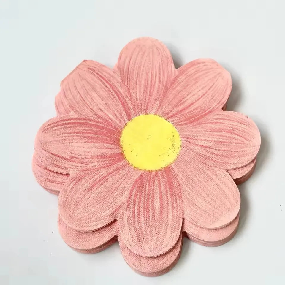 Disposable Daisy Paper Plate Flower Meal Plate Picnic Cake Plates Birthday Theme Party Decoration - I YAN